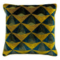 LEVEQUE 50X50 FEATHER FILLED CUSHION TEAL/GOLD