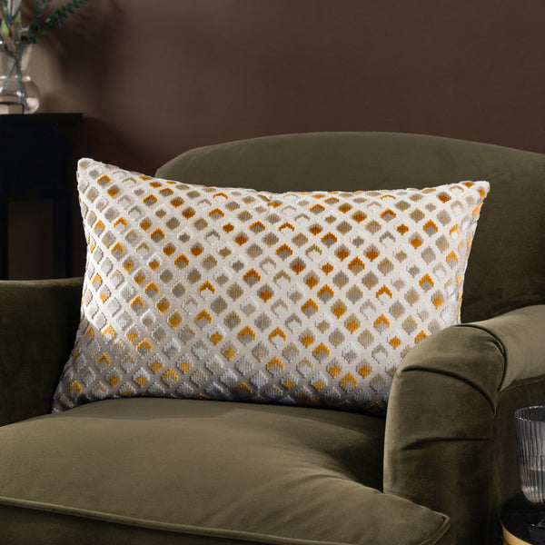 Lexington 40x60 Feather Filled Cushion Gold - lifestyle