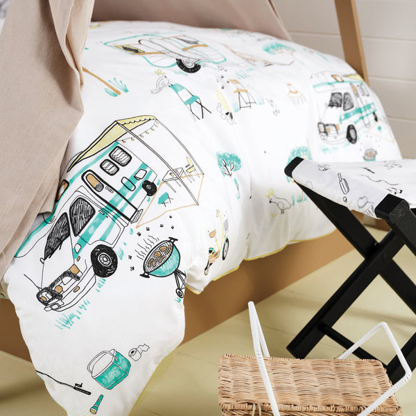 Linen House Down by the River Single Duvet Set Multicolour - Riva