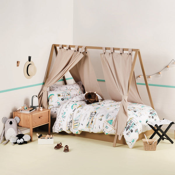Linen House Down by the River Toddler Duvet Set Multicolour - Riva