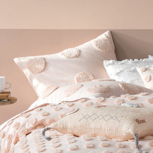 Linen House Haze Double Duvet Set Peach - Riva