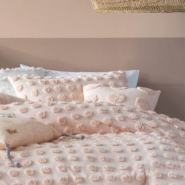 Linen House Haze King Size Duvet Set Peach - Riva