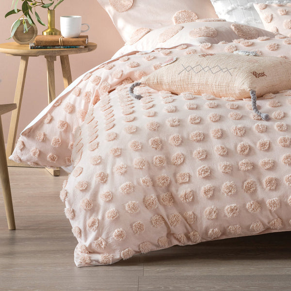 Linen House Haze Double Duvet Set Peach - Riva