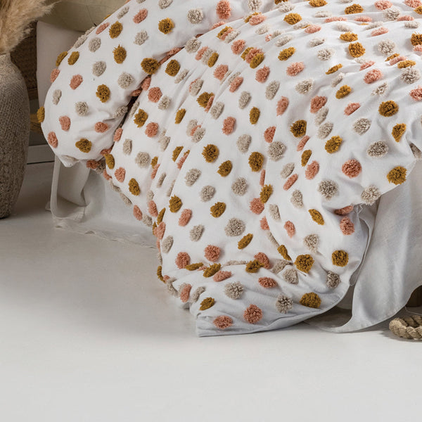 Linen House Haze King Size Duvet Set Pink/Sand - Riva