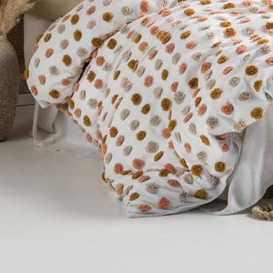 Linen House Haze Super King Size Duvet Set Pink/Sand - Riva