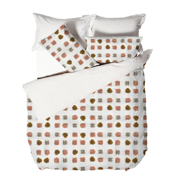 Linen House Haze King Size Duvet Set Pink/Sand - Riva