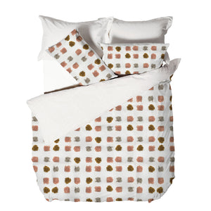 Linen House Haze Super King Size Duvet Set Pink/Sand - Riva