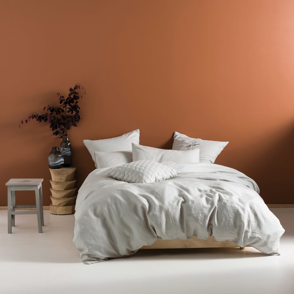 Lh Nimes Single Duvet Set Pale Grey