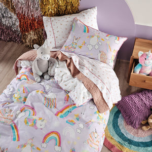 Linen House Unicorniverse Double Duvet Set Multicolour - Riva