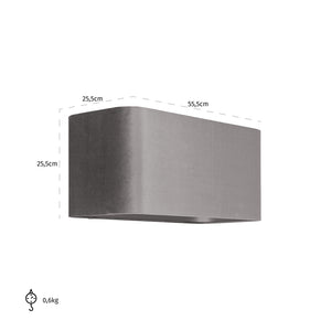 Lampshade Antracite Rectangle (italian – 7981 Antracite) – Richmond Interiors