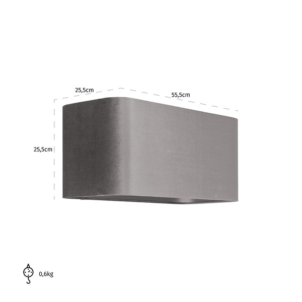 Lampshade Antracite Rectangle (italian – 7981 Antracite) – Richmond Interiors