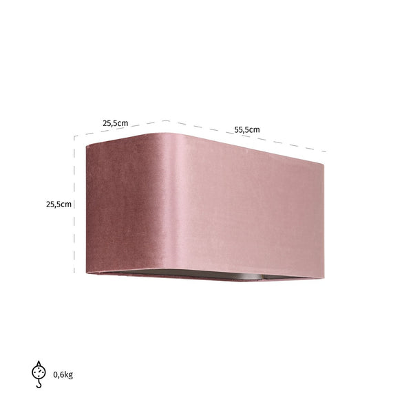 Lampshade Old Rose Rectangle (italian – 4008 Old Rose) – Richmond Interiors