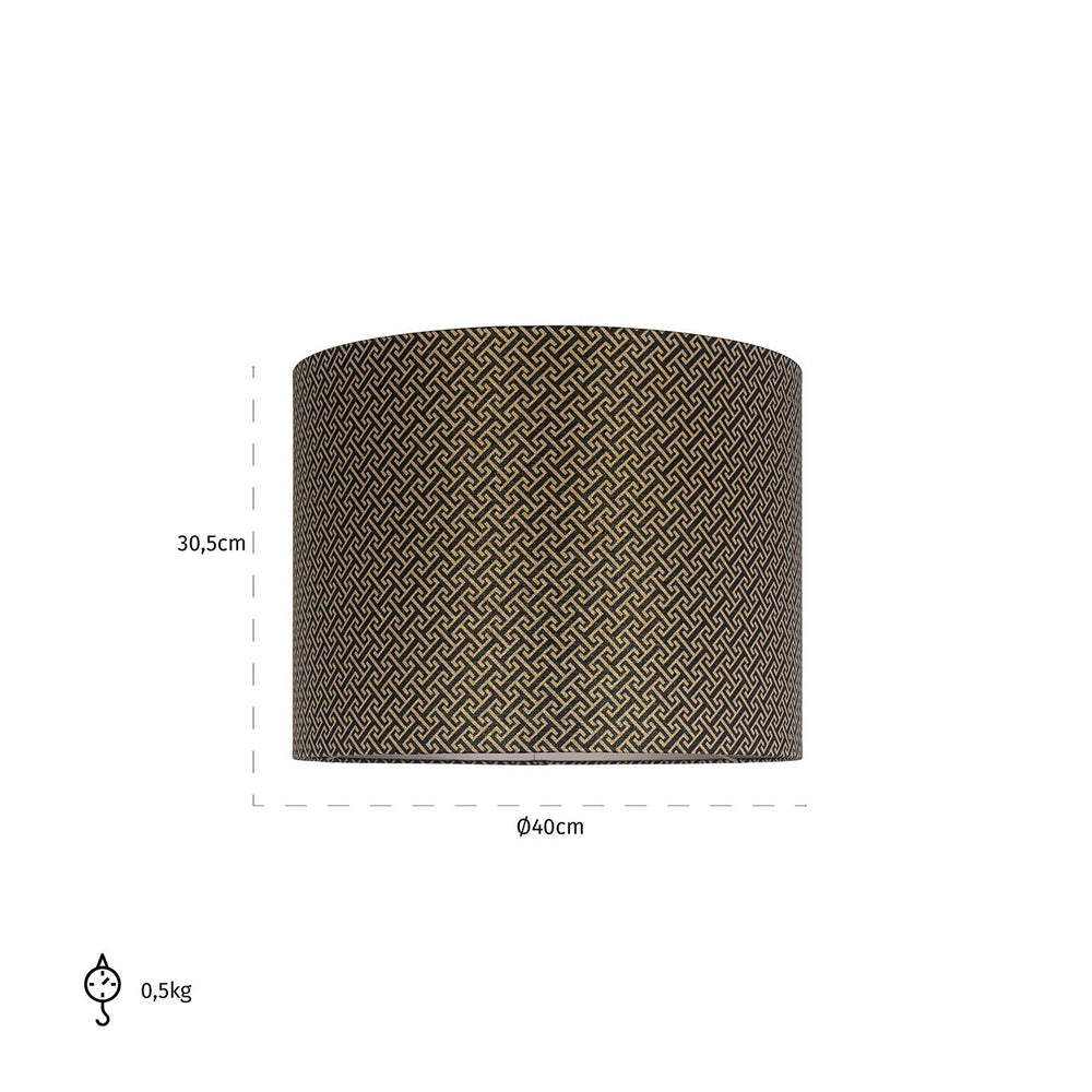 Lampshade Geo cilinder 40Ø (Donna-21056-Geo Classic Big 9999 Black)