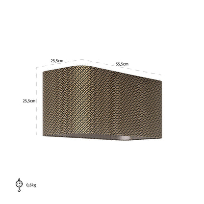 Lampshade Geo rectangle (Donna-21056-Geo Classic Big 9999 Black)- Richmond Interiors