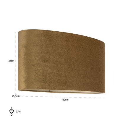 Lampshade Addy gold velvet ovale (Gold)- Richmond Interiors