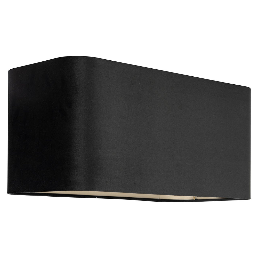 Lampshade Maddy black velvet rectangle (Black)