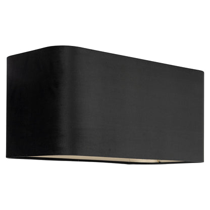 Lampshade Maddy black velvet rectangle (Black)