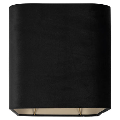 Lampshade Maddy black velvet rectangle (Black)- Richmond Interiors