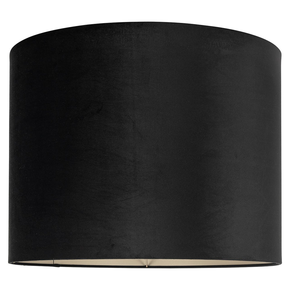 Lampshade Maddy black velvet cilinder 50Ø (Black)