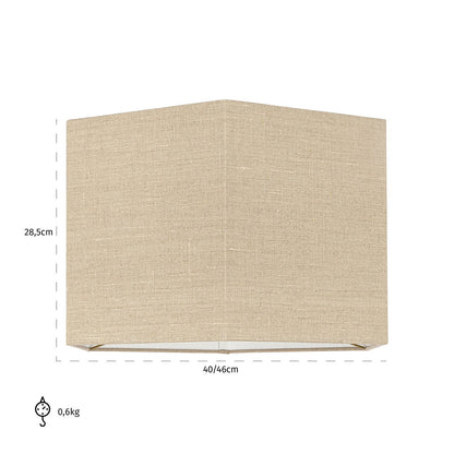 Lampshade Sally sand linnen hexagon medium- Richmond Interiors