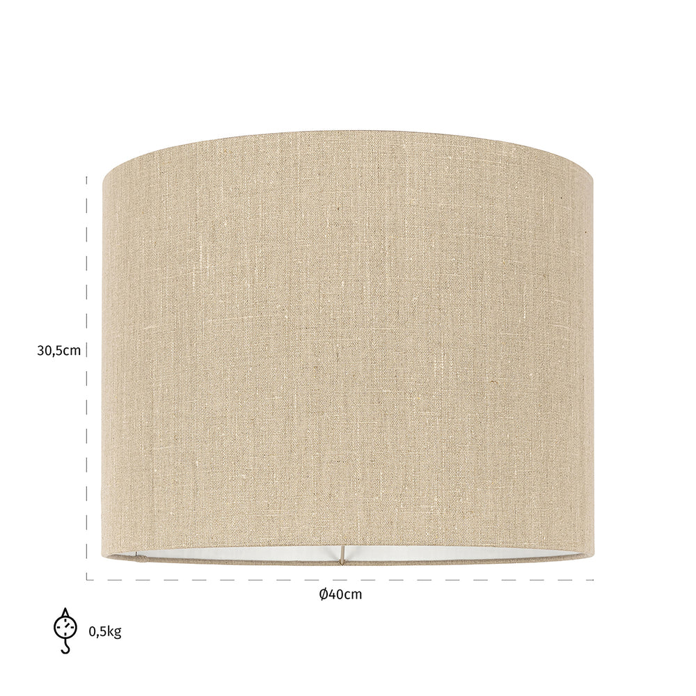 Lampshade Sally sand linnen cilinder 40Ø (Sand)