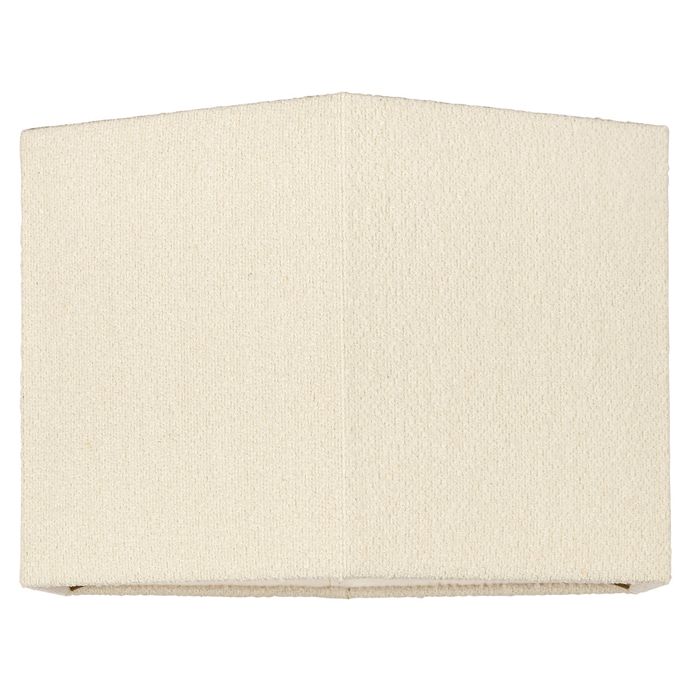 Lampshade Soho white bouclé hexagon medium (White)