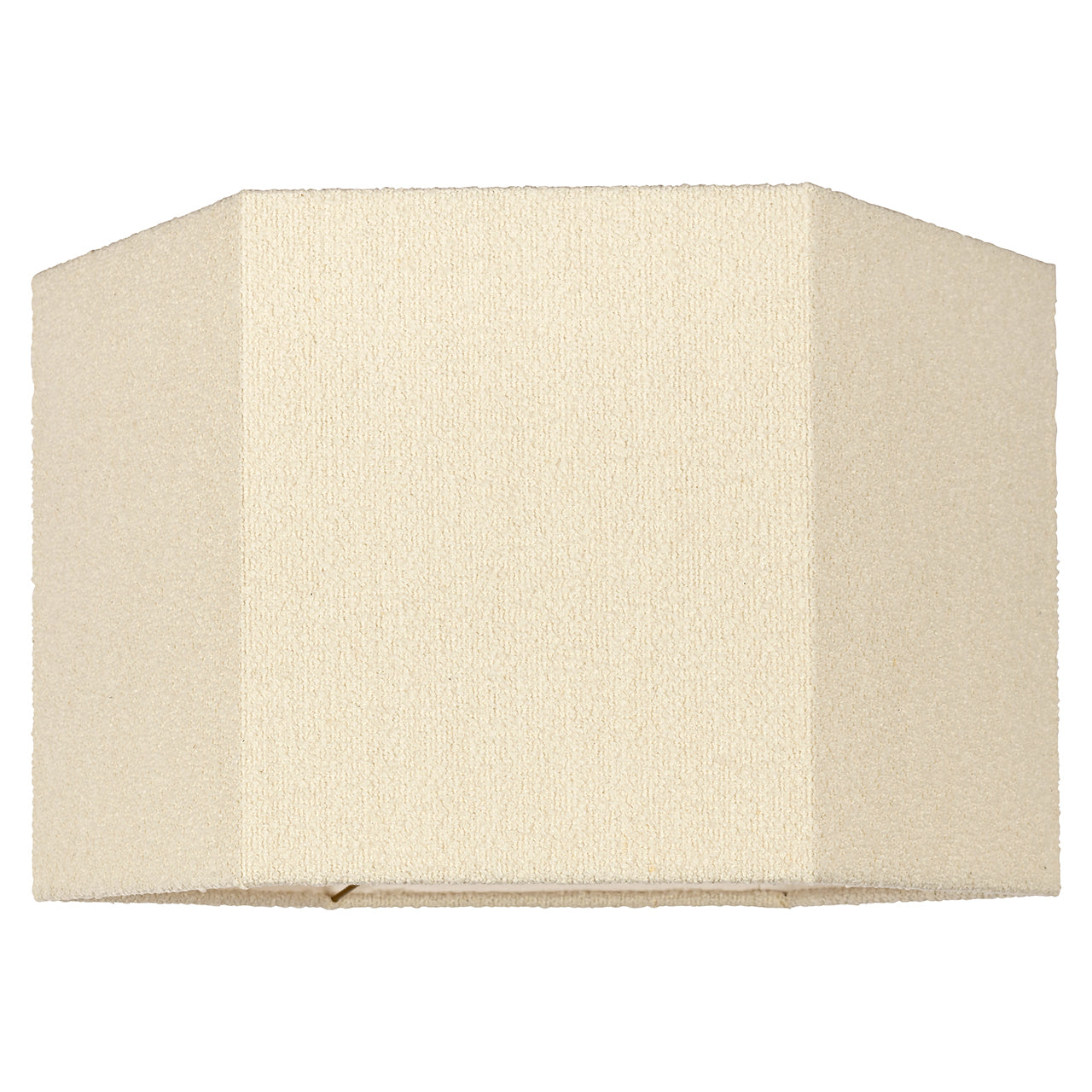 Lampshade Soho white bouclé hexagon medium (White)- Richmond Interiors