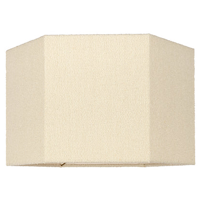 Lampshade Soho white bouclé hexagon medium (White)- Richmond Interiors