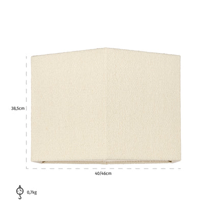 Lampshade Soho white bouclé hexagon medium (White)- Richmond Interiors