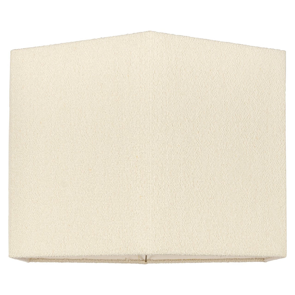 Lampshade Soho white bouclé hexagon XL (White)