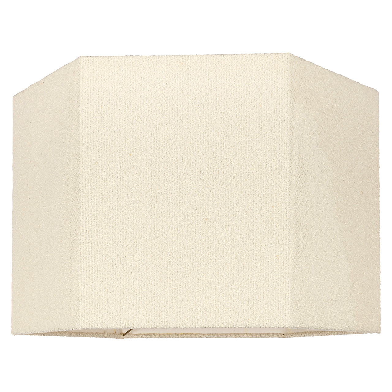 Lampshade Soho white bouclé hexagon XL (White)- Richmond Interiors