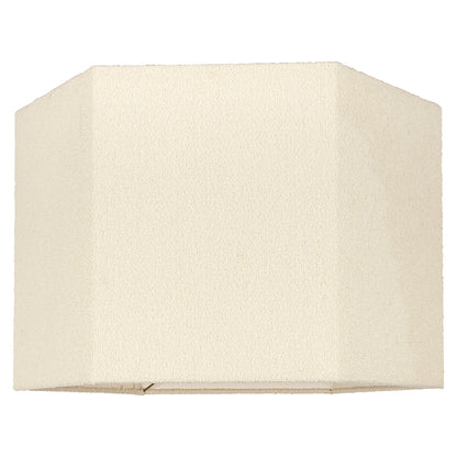 Lampshade Soho white bouclé hexagon XL (White)- Richmond Interiors