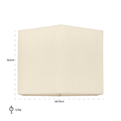 Lampshade Soho white bouclé hexagon XL (White)- Richmond Interiors