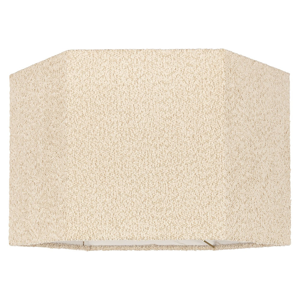 Lampshade Miley sand bouclé hexagon medium