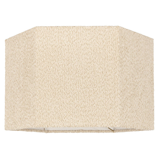 Lampshade Miley sand bouclé hexagon medium