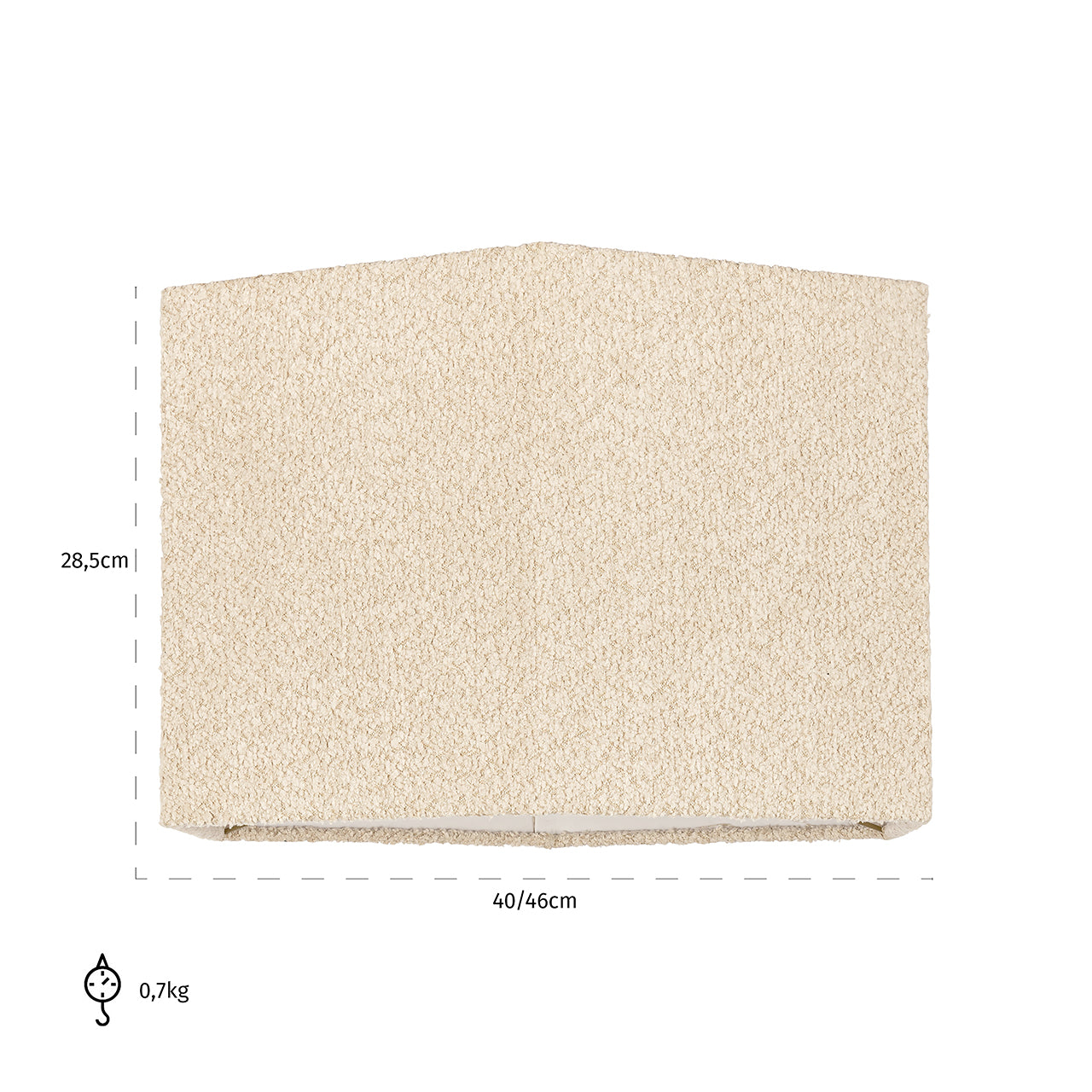 Lampshade Miley sand bouclé hexagon medium- Richmond Interiors