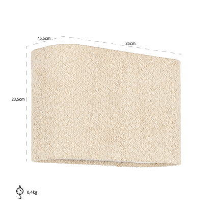 Lampshade Miley sand bouclé rectangle small- Richmond Interiors