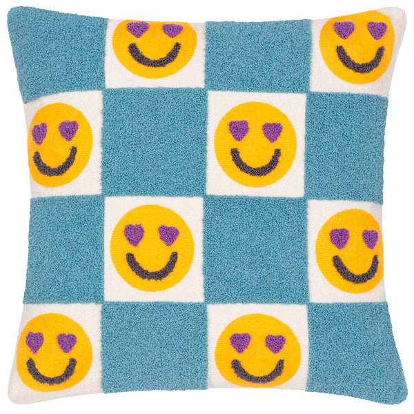 Love You More 45x45 Feather Filled Cushion Sky Blue