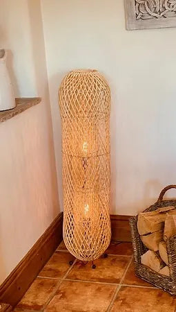 Rattan Curve Lamp Natural