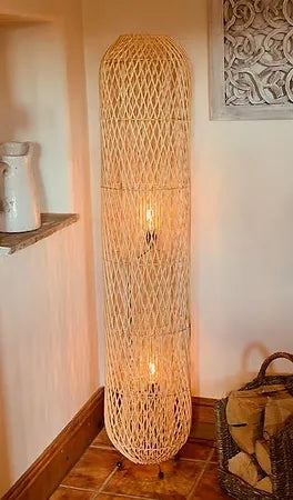 Rattan Curve Lamp Natural
