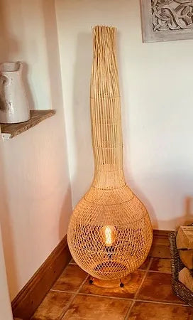 Rattan Volcano Lamp Xl Natural