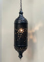 Hanging Embossed Lantern Black