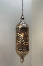 Embossed Metal Silver Hanging Light