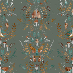 Luna Wood King Size Duvet Set Fern Green - Riva