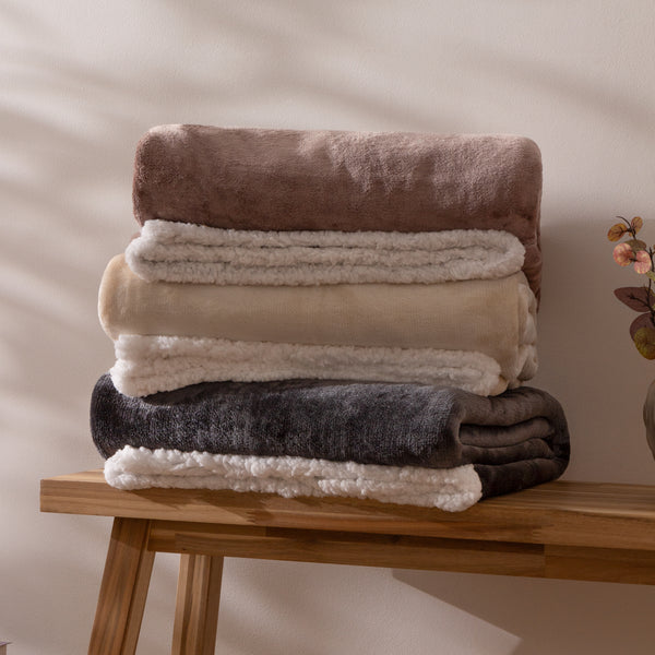 Lux Sherpa Fleece 127x152 Charc - view 4