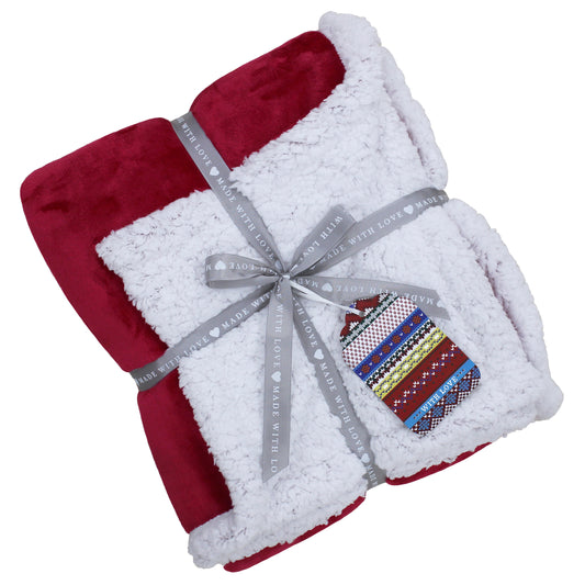 LUX SHERPA FLEECE 127X152 RED