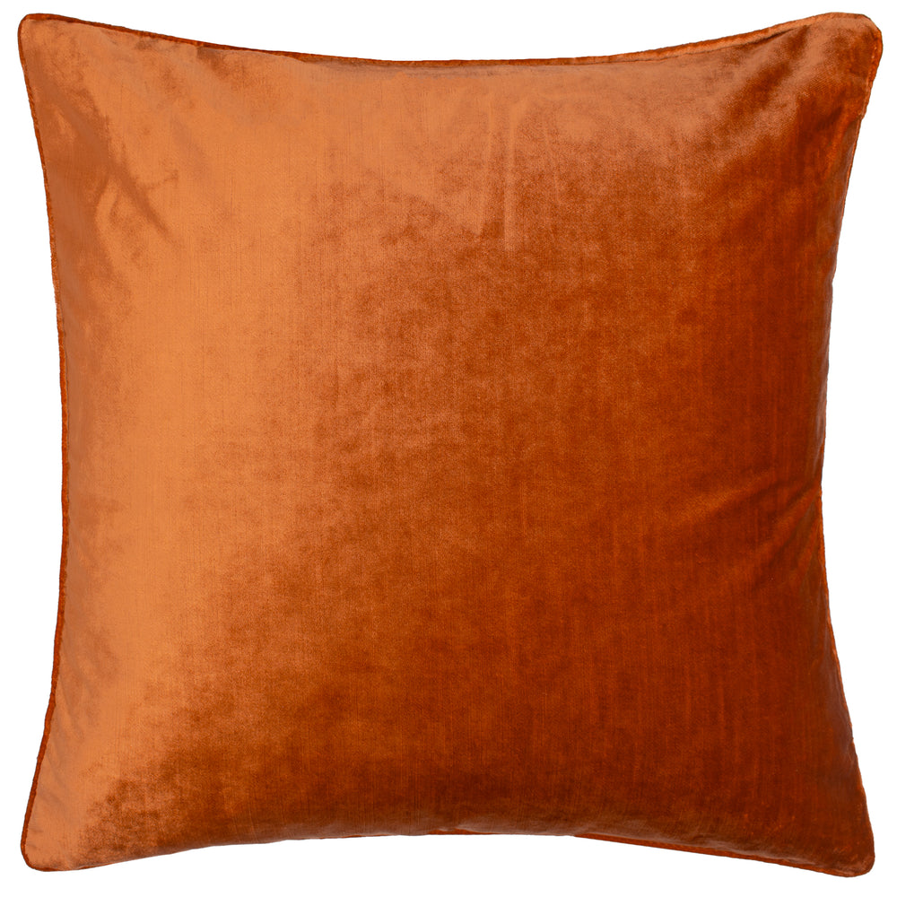 Luxe Velvet 55x55 Feather Filled Cushion Rust