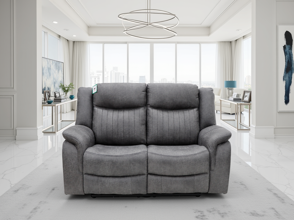 Leon Electric Recliner Sofa Grey 2 Seater - Xshowhome