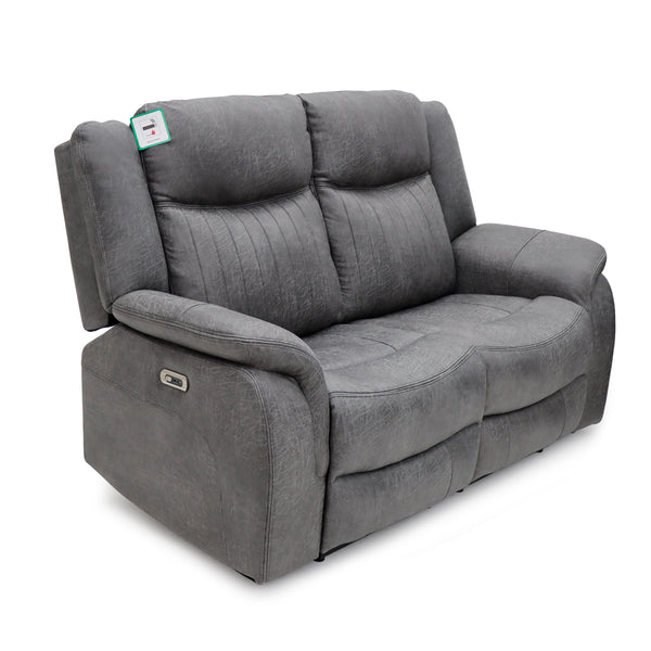Leon Electric Recliner Sofa Grey 2 Seater - Xshowhome