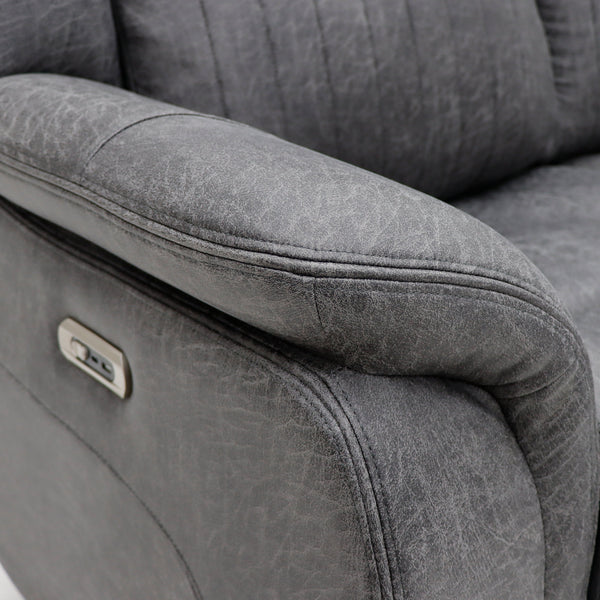 Leon Electric Recliner Sofa Grey 2 Seater - Xshowhome